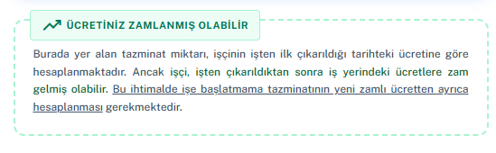 Araçta uyarı: tazminat ilk çıkarılma tarihindeki ücrete göre hesaplanır; zam gelmişse işe başlatmama tazminatı yeni ücretten hesaplanmalıdır